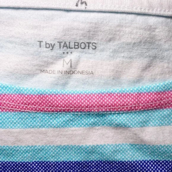 Talbots Women's Long Sleeve Striped Top - Blue, Pink, Purple - Picture 10 of 12
